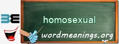 WordMeaning blackboard for homosexual